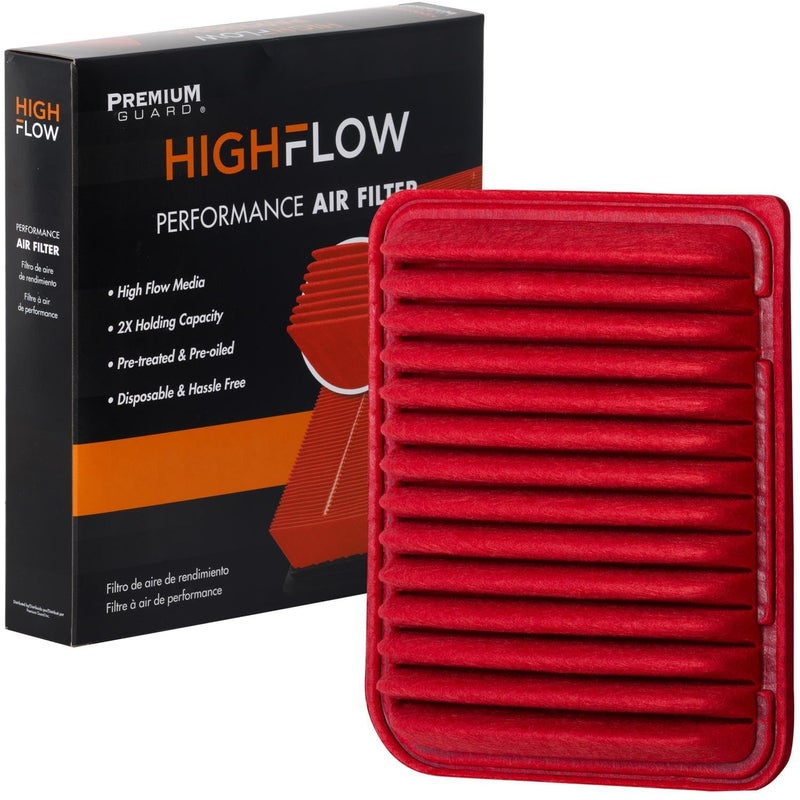 بريميوم جارد فلتر هواء المحرك عالي الأداء، مسبق التزييت، للاستعمال مرة واحدة، PA99078X | يناسب 2013-2025 ميتسوبيشي أوتلاندر سبورت، RVR، 2014-2022 أوتلاندر، 2013-2017 لانسر، 2007-2009 غراندز - Image 1